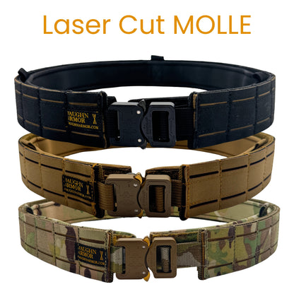 Laser Cut Battle Belt with Inner Belt & Cobra Buckle