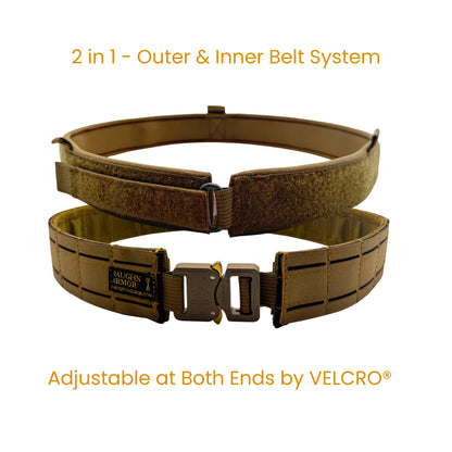 Laser Cut Battle Belt with Inner Belt & Cobra Buckle