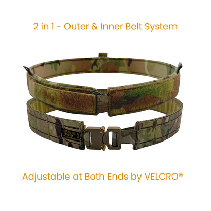 Laser Cut Battle Belt with Inner Belt & Cobra Buckle