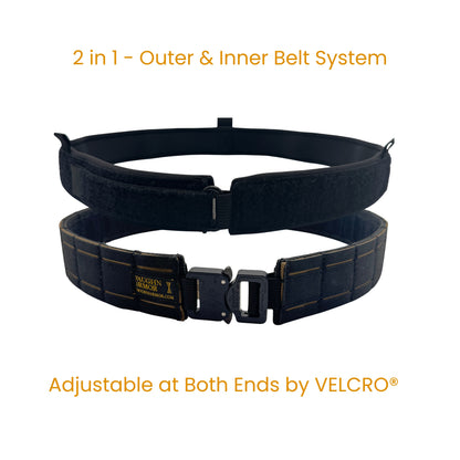 Laser Cut Battle Belt with Inner Belt & Cobra Buckle