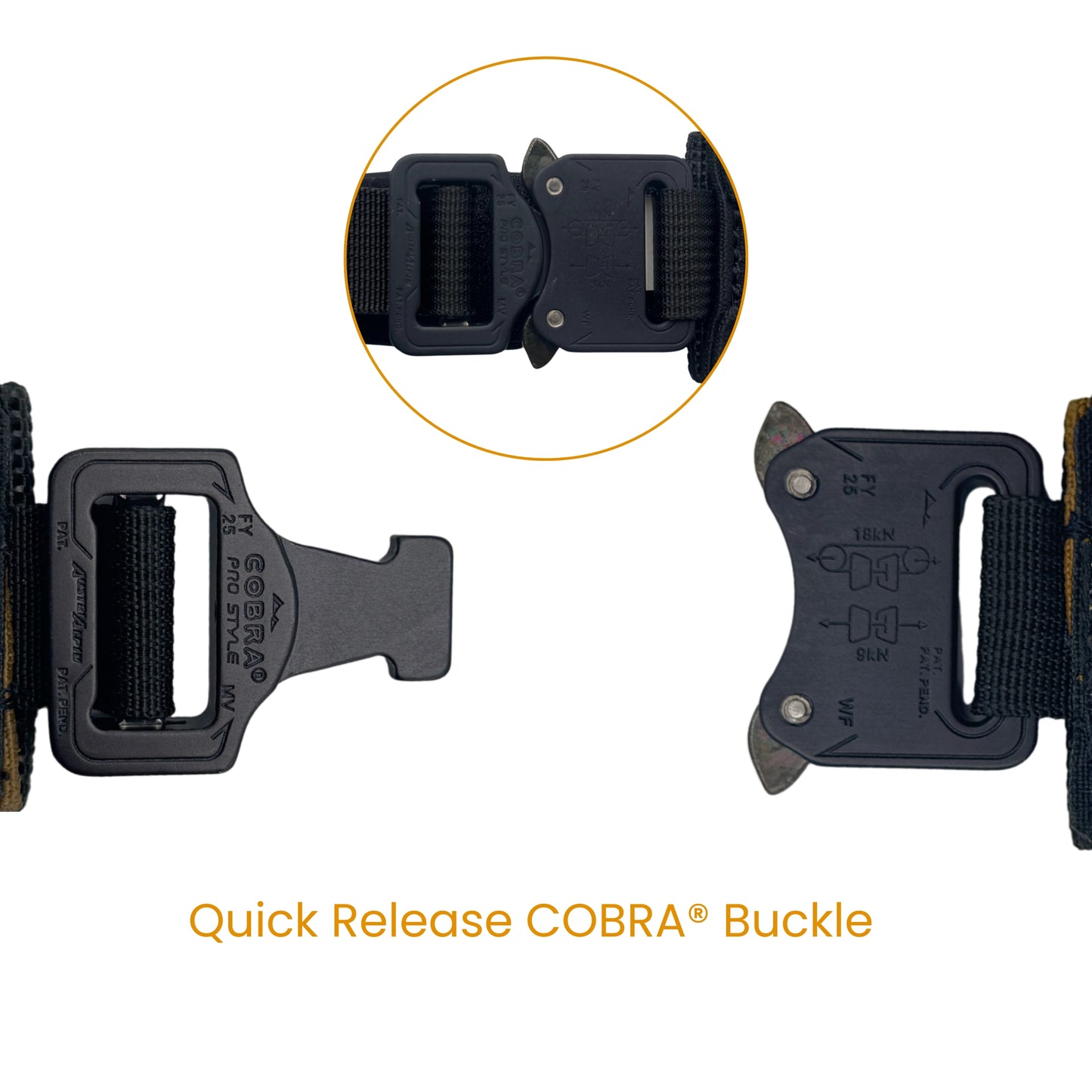Laser Cut Battle Belt with Inner Belt & Cobra Buckle