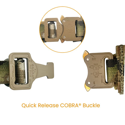 Laser Cut Battle Belt with Inner Belt & Cobra Buckle