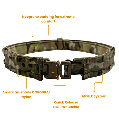 Battle Belt with Inner Belt & Cobra Buckle