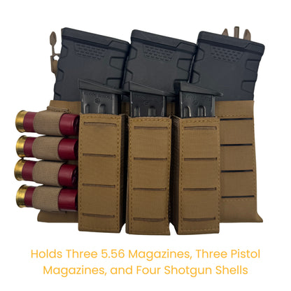 Laser Panel Pro Triple Mag - 5.56 / Pistol / 12GA W/Plastic retention