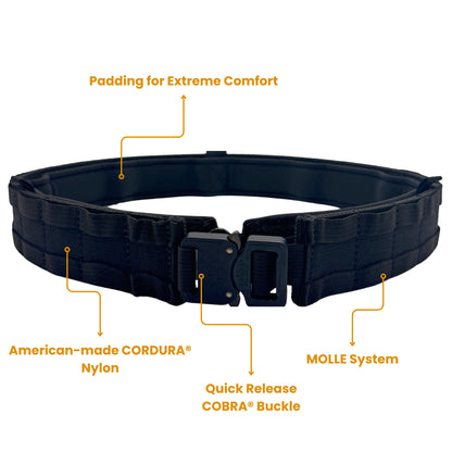Battle Belt with Inner Belt & Cobra Buckle