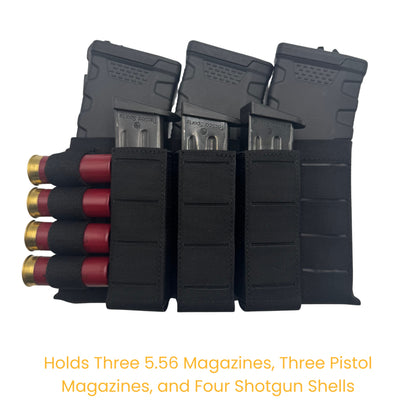 Laser Panel Pro Triple Mag - 5.56 / Pistol / 12GA W/Plastic retention